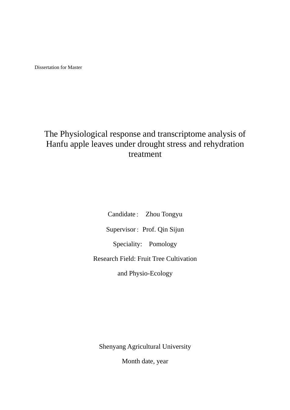 20年买 硕论 植物生物-干旱胁迫及复水处理下寒富苹果叶片的生理响应及转录组分析(加急）.doc_第2页