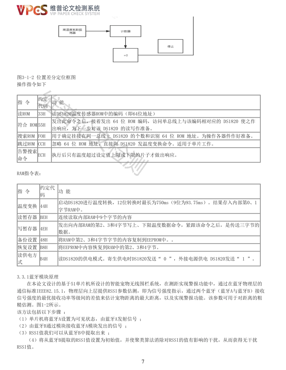 21年查重 电子信息科学与技术 基于51单片机设计的智能宠物项圈_全文可复制报告.pdf_第7页