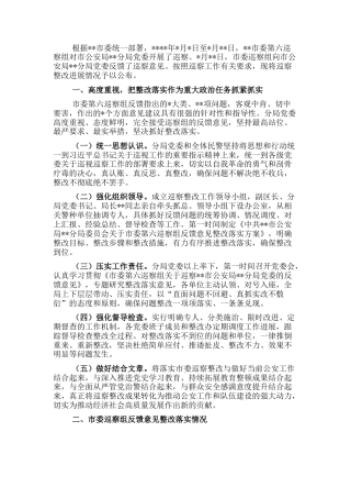 2022.10 公文关于届市委第九轮巡察整改进展情况的通报.docx