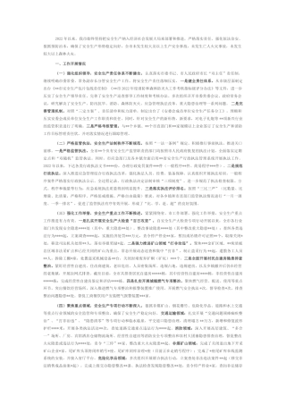 2022.10 公文某市2022安全生产和消防工作总结.docx