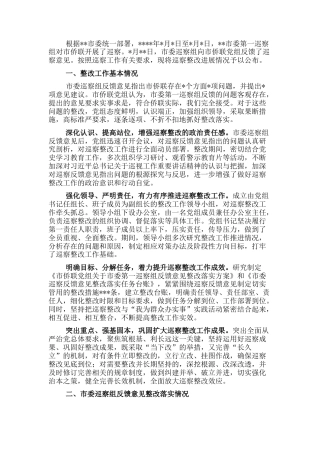 2022.10 公文侨联党组巡察整改进展情况的通报.docx