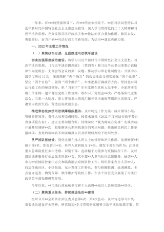 2022.10 公文区司法局20年度工作总结及2023工作打算.docx