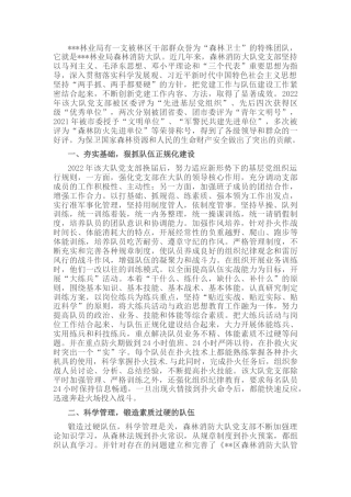 2022.10 公文森林消防大队党支部先进事迹.docx