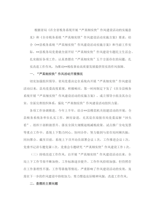 2022.10 公文县税务局领导班子“严真细实快”作风建设专题民主生活会对照检查材料.docx