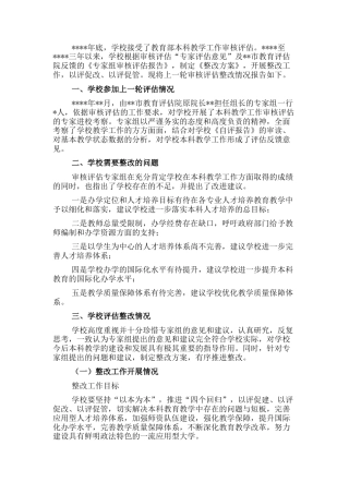 2022.10 公文学院上一轮审核评估整改情况报告.docx