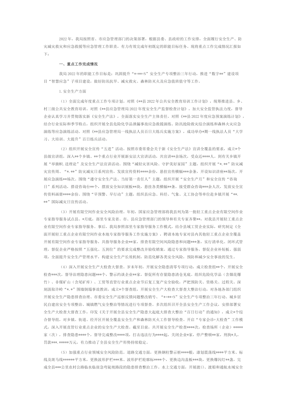 2022.10 公文应急管理局2022工作总结.docx_第1页
