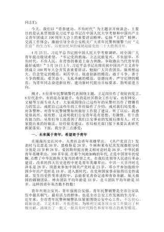 2022.10 公文在市局青年民警辅警座谈会上的讲话提纲（2022）.docx