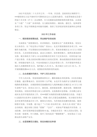 2022.10 公文镇政府2022工作总结及2023打算.docx