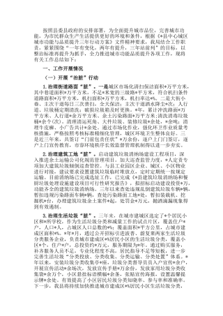 2023公文 城市功能与品质提升三年行动工作总结.docx