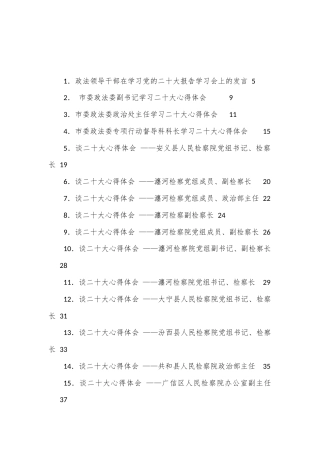 公文 （51篇）政法领域二十大学习心得体会汇编.docx