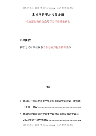 公文 2023年安委会会议新闻稿汇编（11篇） (2).docx