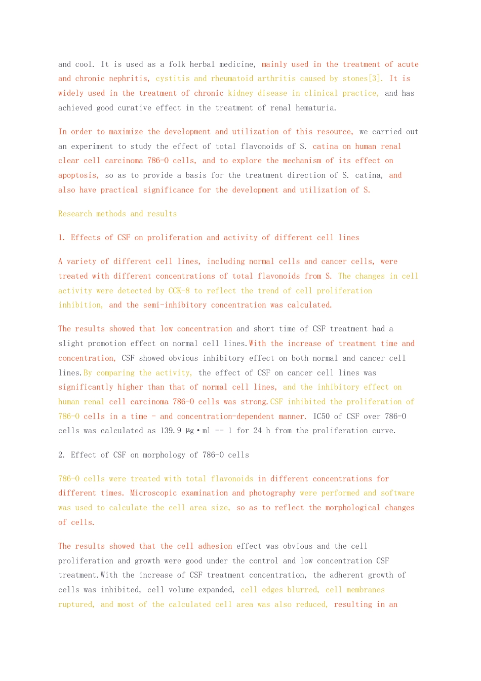 23年无图硕论医学药学4万字标红cp51%-猫须草总黄酮对肾癌细胞的活性和凋亡的影响.docx_第3页