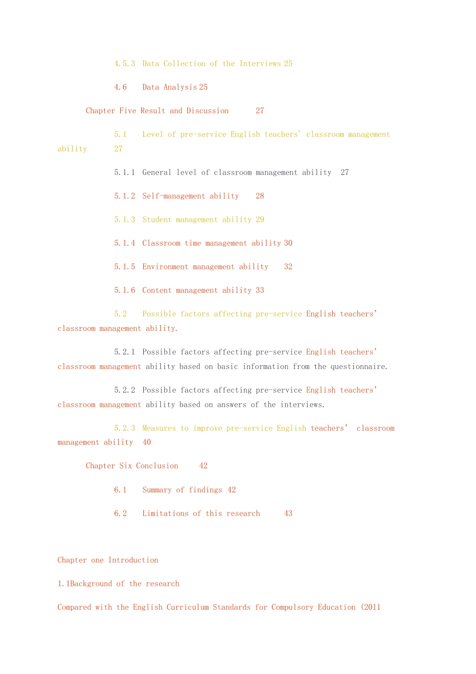 23年无图CP查重39标红-英语硕论7.1万字 职前英语教师课堂管理能力调查研究—以广西师范大学2023届英语专业毕业生为例.docx_第3页