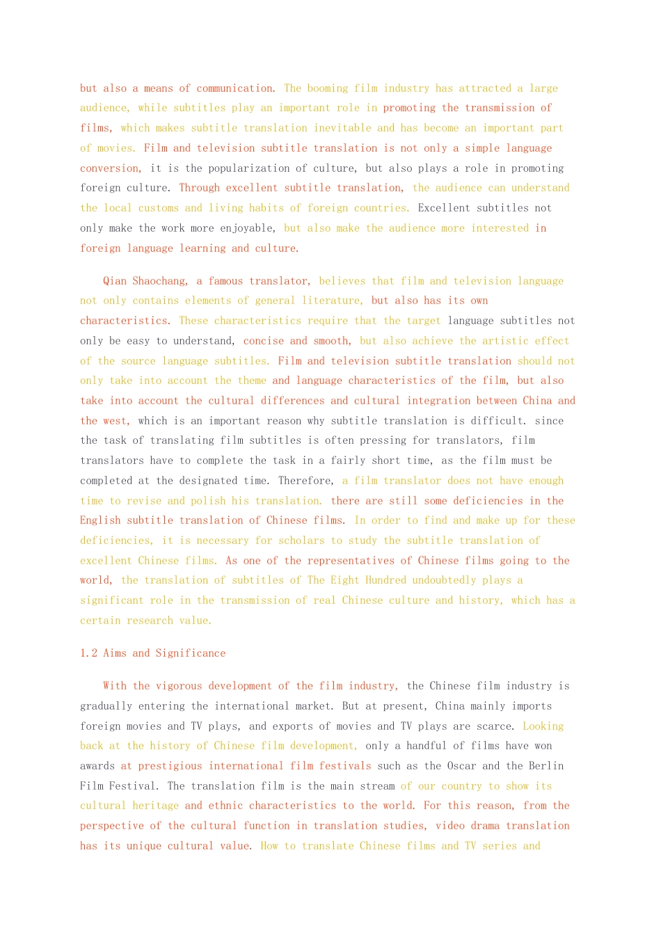 23年无图硕论4万字标红41%-翻译目的论视角下影视字幕的翻译研究—以八佰为例.docx_第4页
