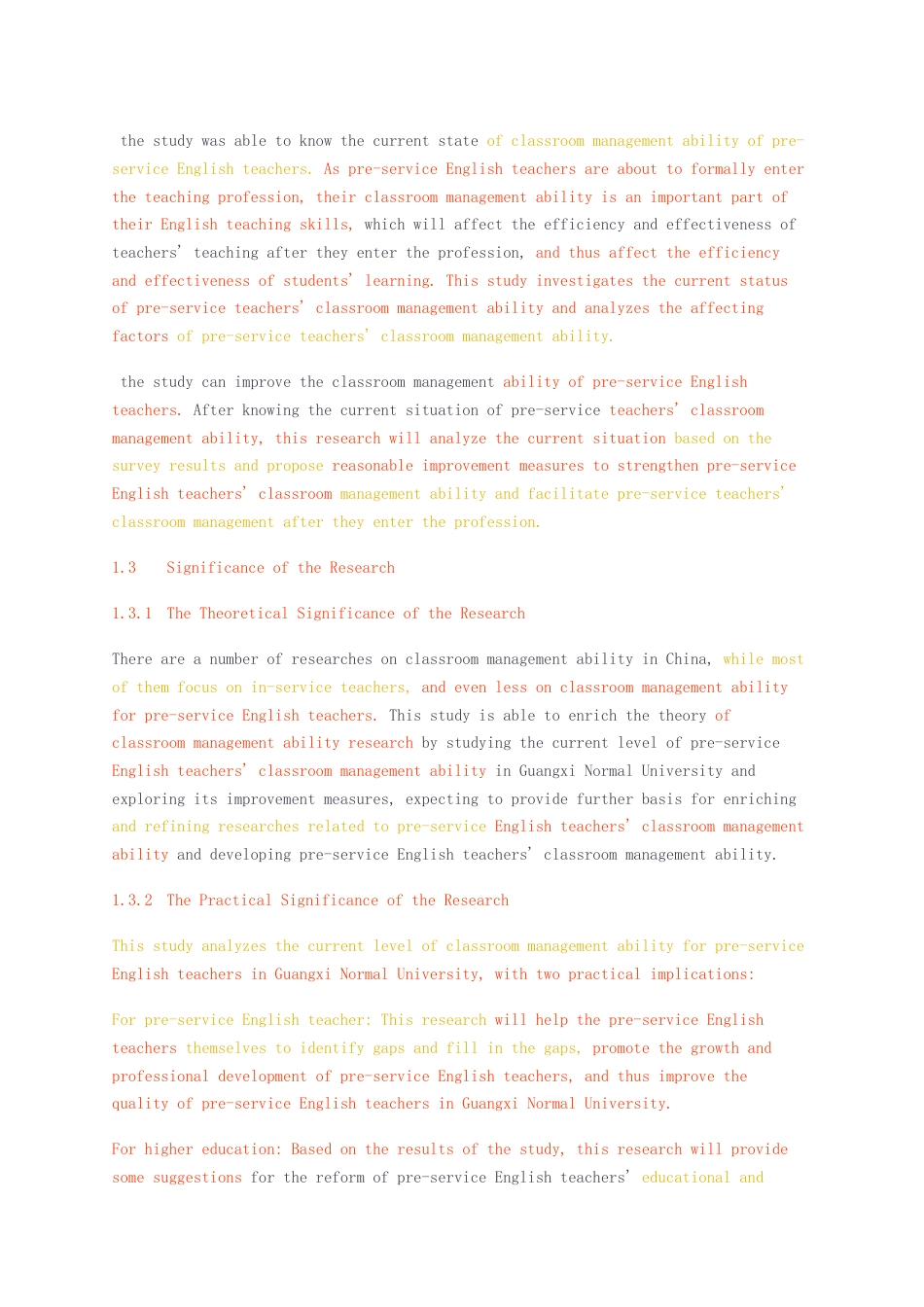 23年无图硕论教育学5万字标红cp48%-职前英语教师课堂管理能力的调查研究.docx_第2页