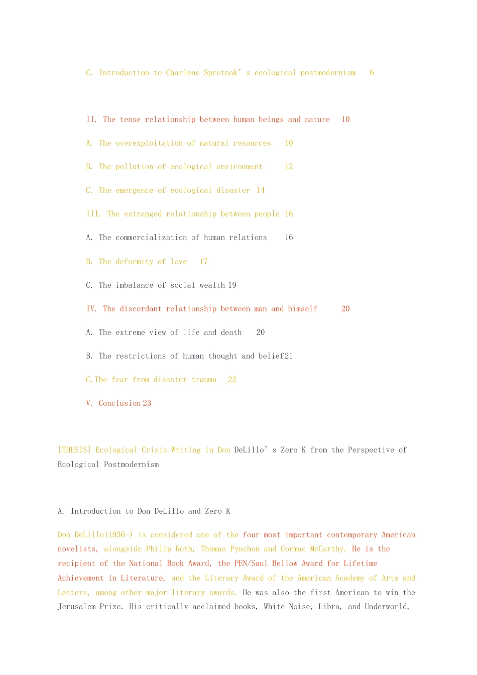 23年CP查重16标红-汉语言硕论4万字生态后现代主义视域下唐德里罗小说K氏零度中的生态危机书写.docx_第4页