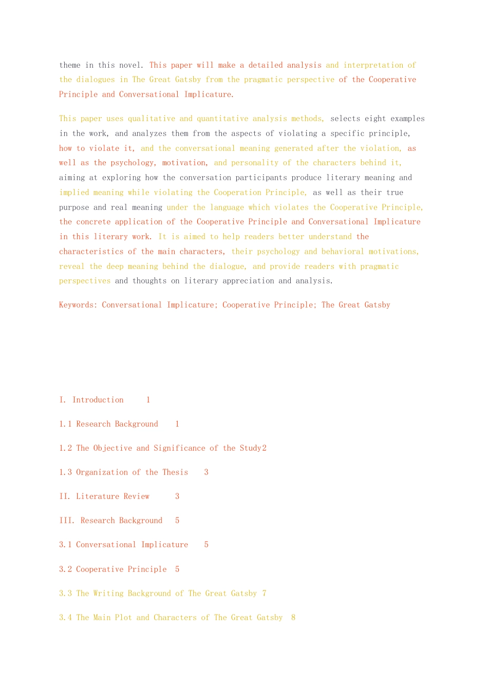 23年无图CP查重w26标红-硕论4万字合作原则视角下的会话含义分析——以了不起的盖茨比为例.docx_第3页