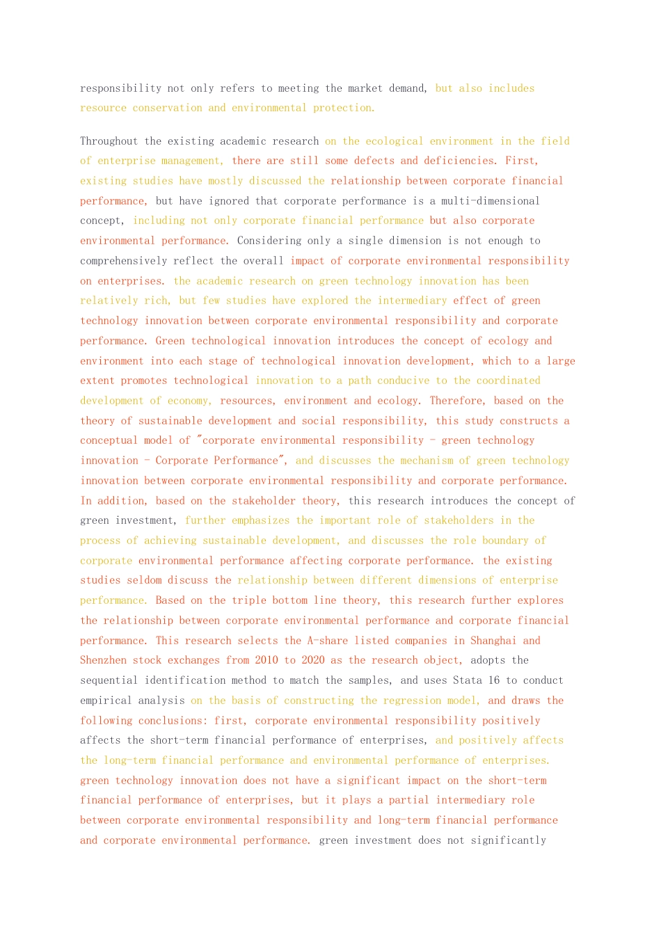 23年无图CP查重53标红-硕论13万字企业环境责任对企业绩效的影响研究5.docx_第2页