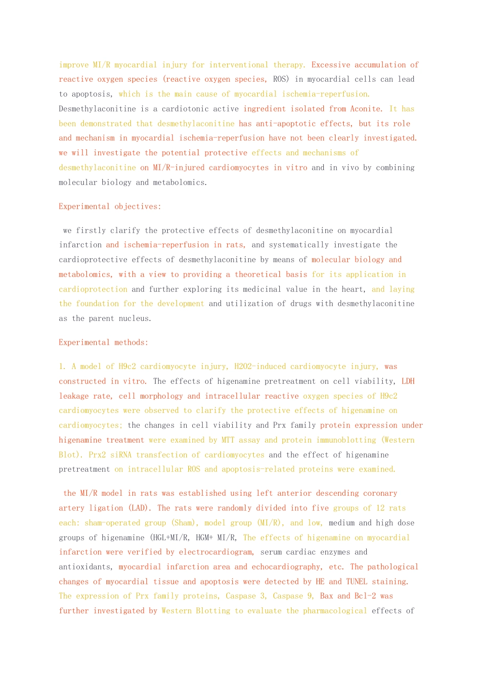 23年无图CP查重59标红-硕论 医药学6.8万字降重甲乌药碱的心肌保护作用.docx_第3页