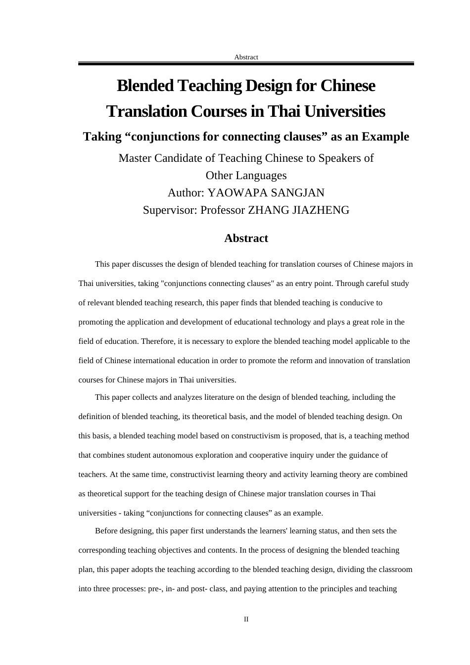 23年硕论汉语国际教育5万字 泰国高校中文专业翻译课混合式教学设计—以连接分句的连词为例 导师批注-约58119字符.docx_第6页