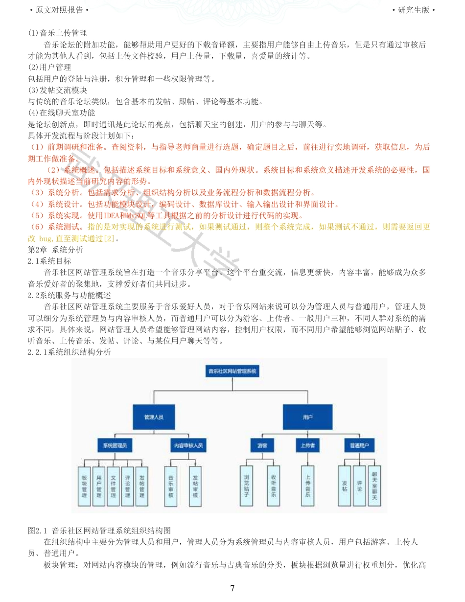 22年查重硕论 计算机 重16-音乐社区网站管理系统的 设计与实现全文可复制报告.pdf_第7页