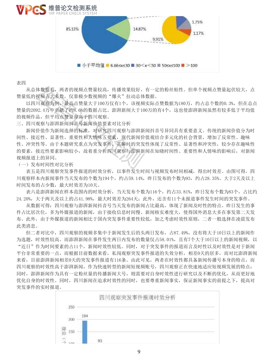 22年收查重报告 硕论4万字新闻学 四川观察与澎湃新闻抖音号突发事件报道对比_原文对照报告(1)可复制全文.pdf_第9页