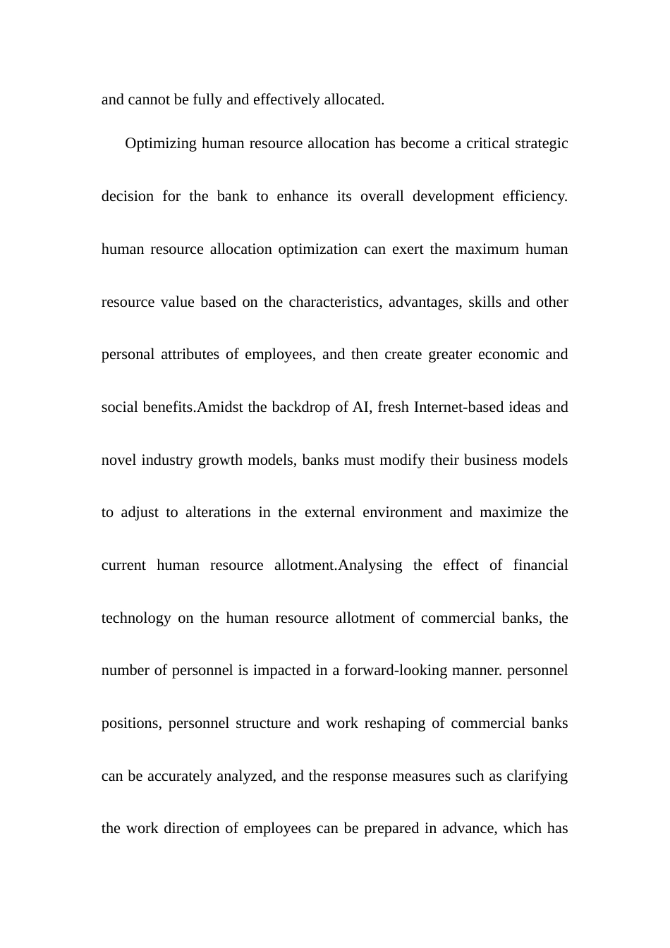 23年硕论工商管理MBA67%  人工智能背景下商业银行人力资源配置优化研究--以S银行J分行为例(2)(1)-约53135字符.docx_第5页