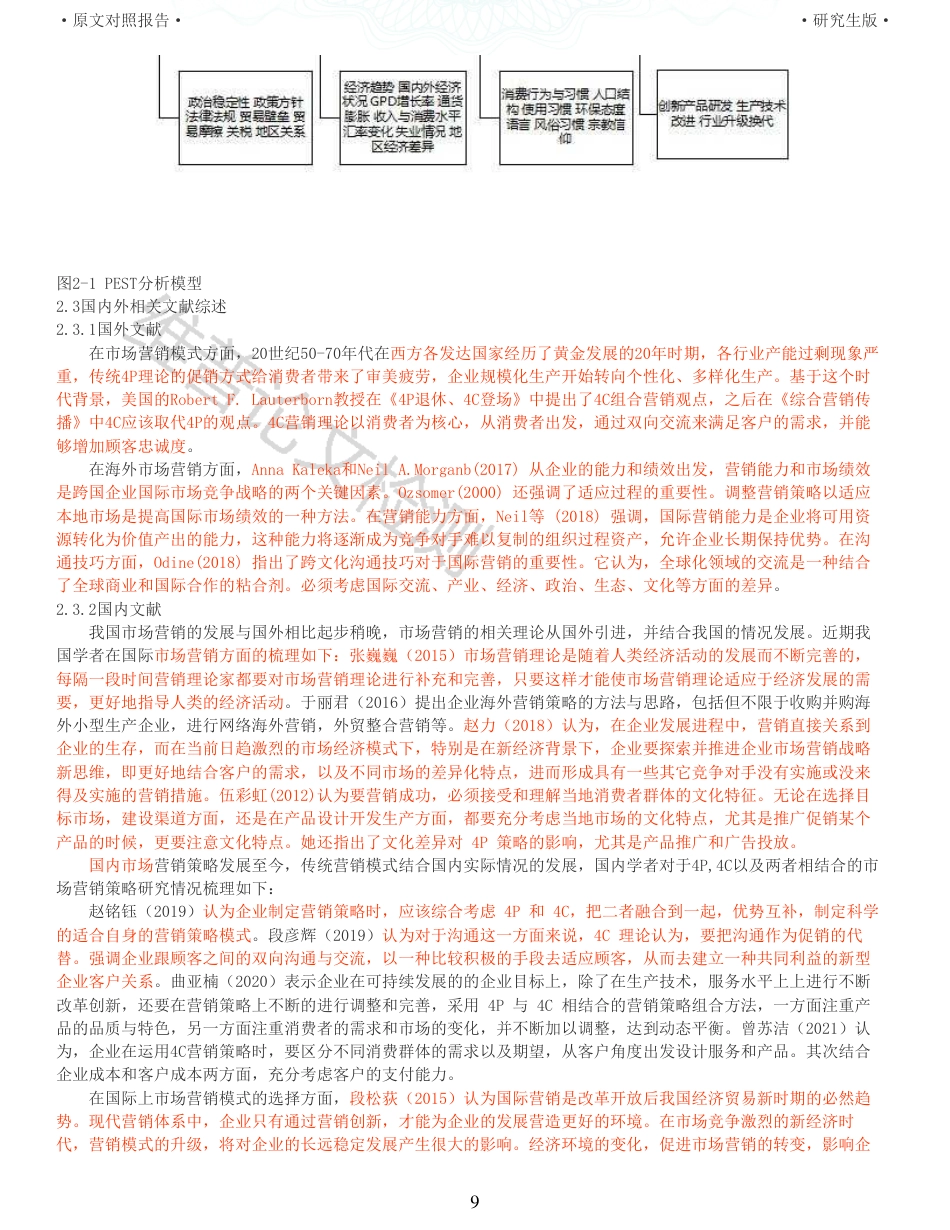 22年收查重报告 硕论3万5字工商管理MBA L公司医疗耗材日本市场营销策略研究_原文对照报告可复制全文.pdf_第9页