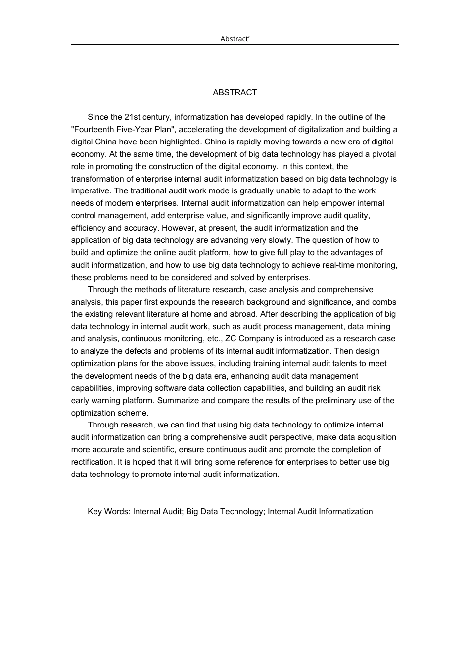 23年会计硕论二稿4万字 ZC公司内部审计信息化大数据技术应用-约43074字符.docx_第2页