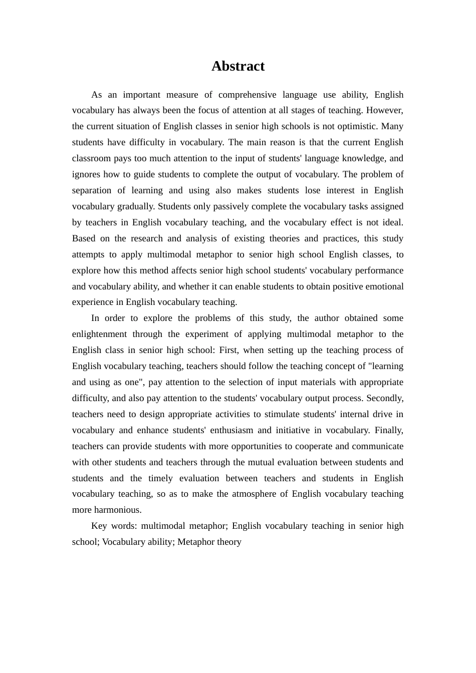 23年硕论教育学4万字知网59% 多模态隐喻理论在高中英语词汇教学中的应用定稿(1)-约49560字符.docx_第3页