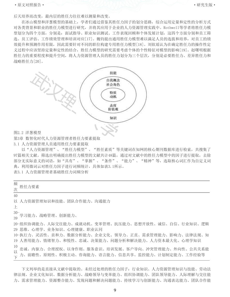 22年查重硕论 重05-数智化时代人力资源管理人员胜任力模型研究全文可复制报告.pdf_第9页