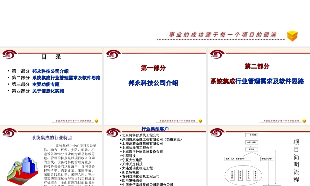 旧稿 弱电系统集成企业解决方案-.ppt