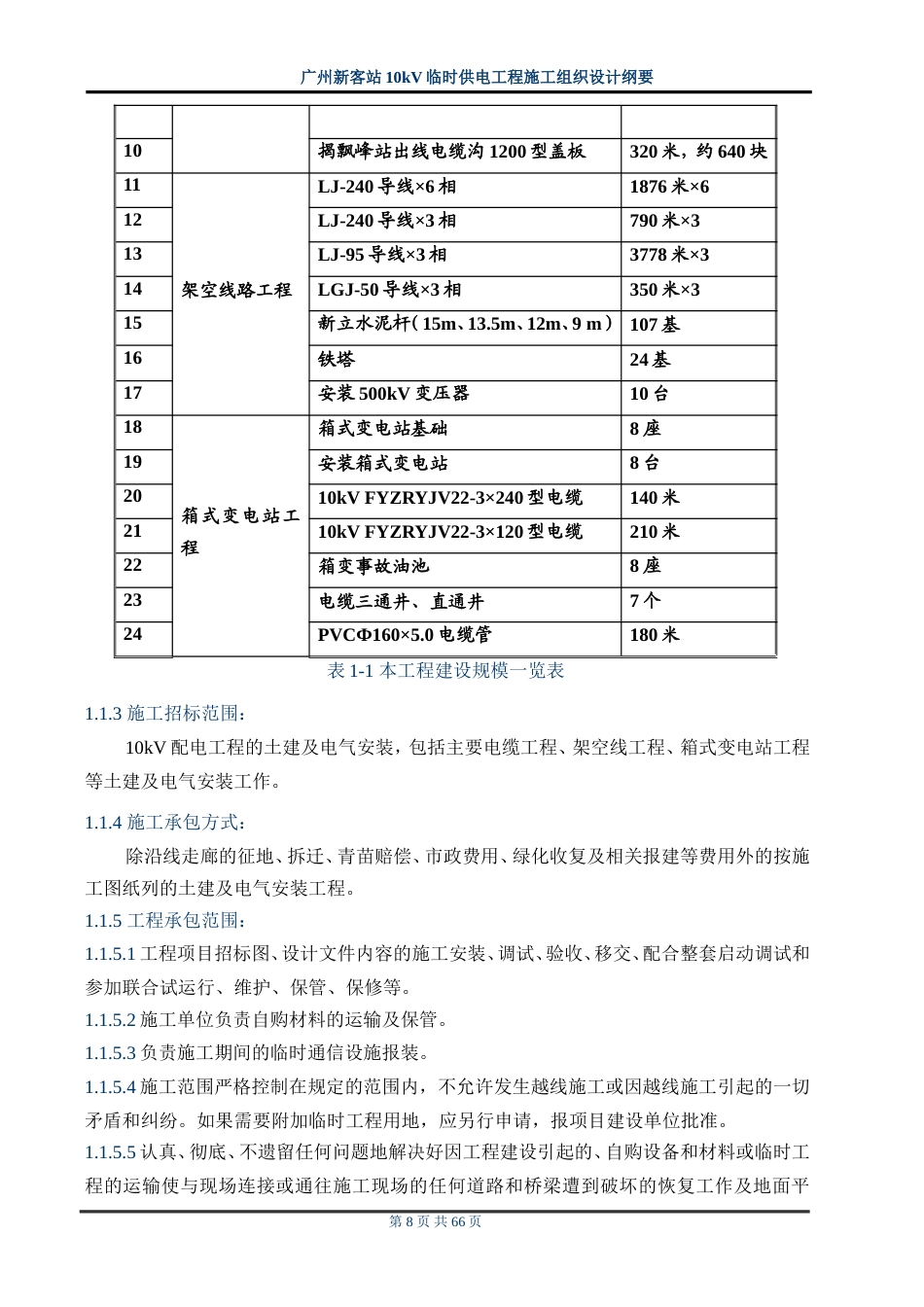 旧稿 站10kv临时供电工程施工组织设计方案纲要-约48924字符.doc_第8页