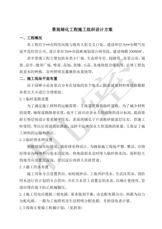 旧稿 景观绿化工程施工组织设计方案-约20962字符.doc