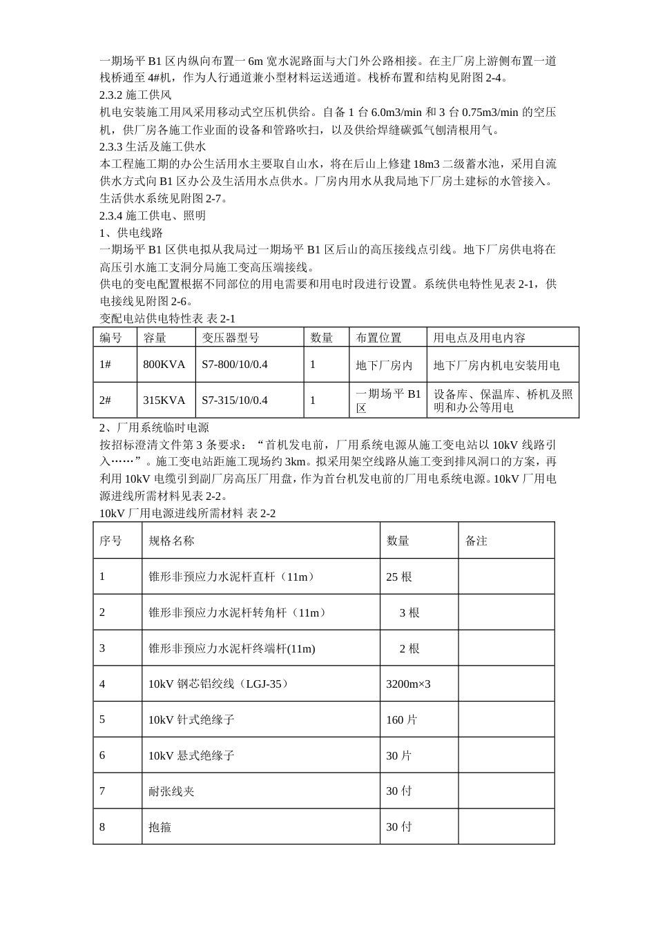 旧稿 某电站机电设备安装工程施工组织设计方案-约126243字符.doc_第6页