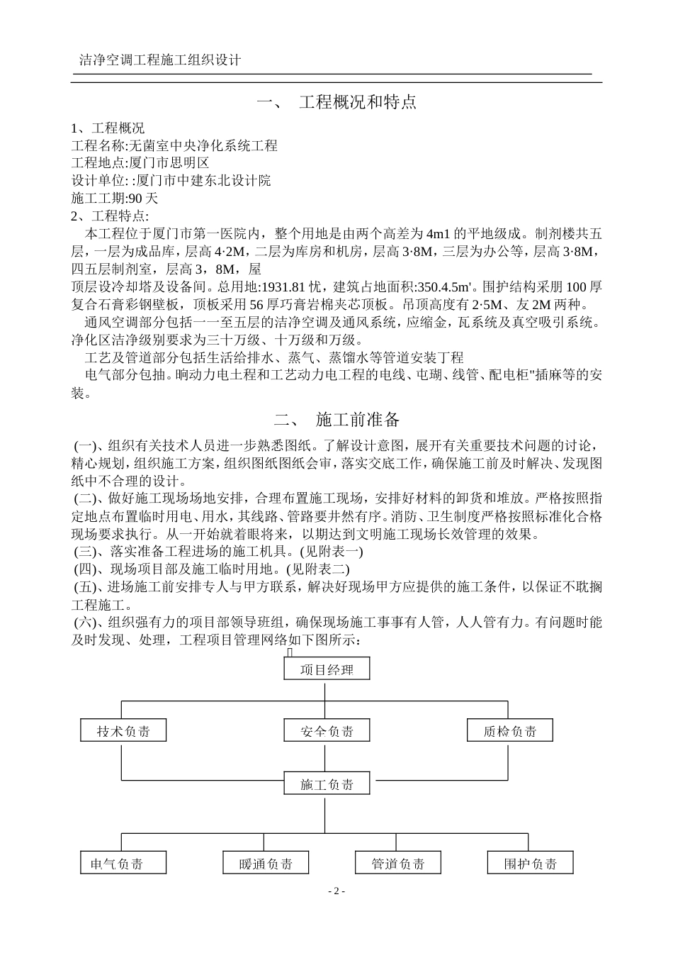 旧稿 洁净空调施工组织设计-约21483字符.doc_第2页