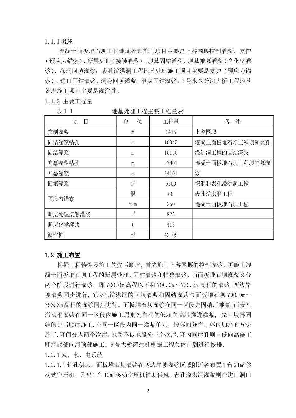 凤凰水库大坝灌浆施工方案-约22096字符.doc_第2页