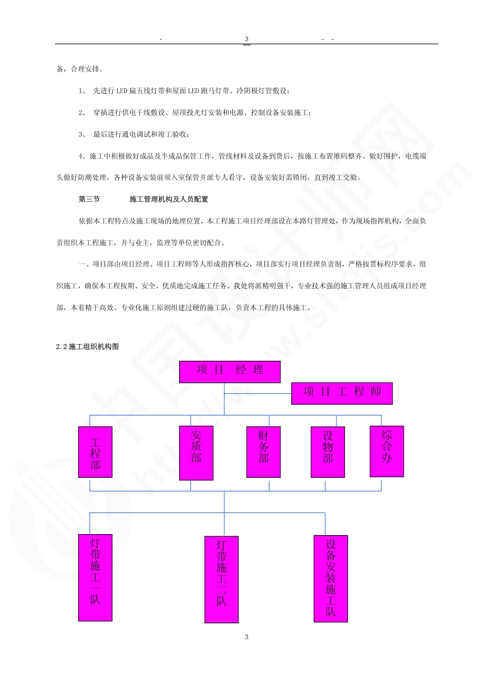 旧稿 南昌建设工程交易中心大楼亮化工程政务大厦景观亮化施工组织-约18236字符.pdf_第3页