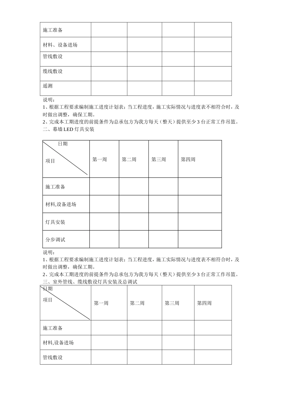 旧稿 北京某大厦夜景照明工程施工组织设计-约41100字符.doc_第4页