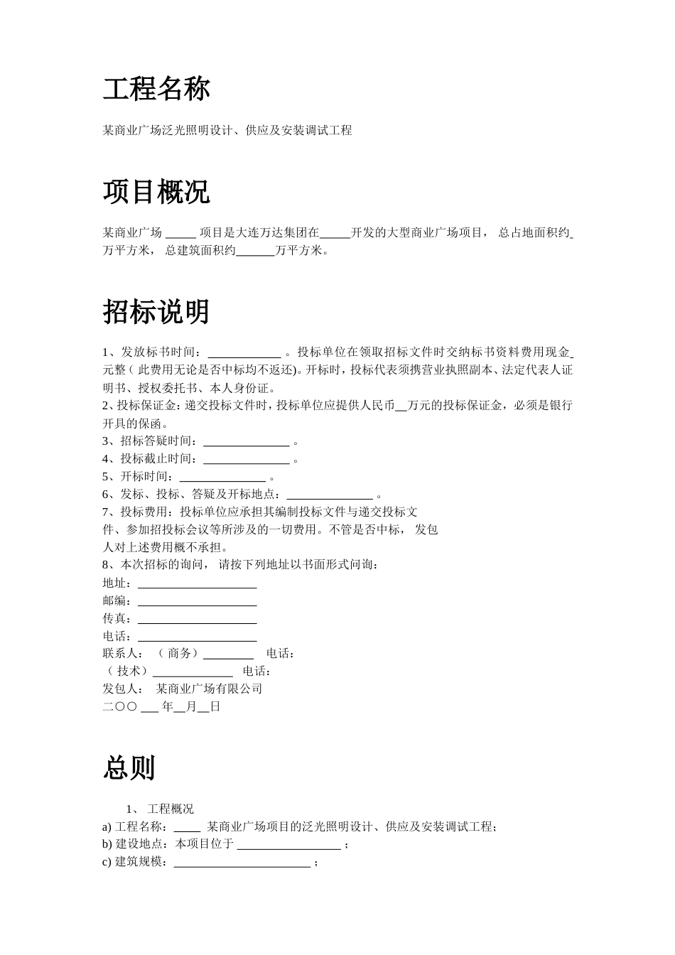 旧稿 场泛光照明设计、供应及安装调试工程招标文件-约58284字符.doc_第2页