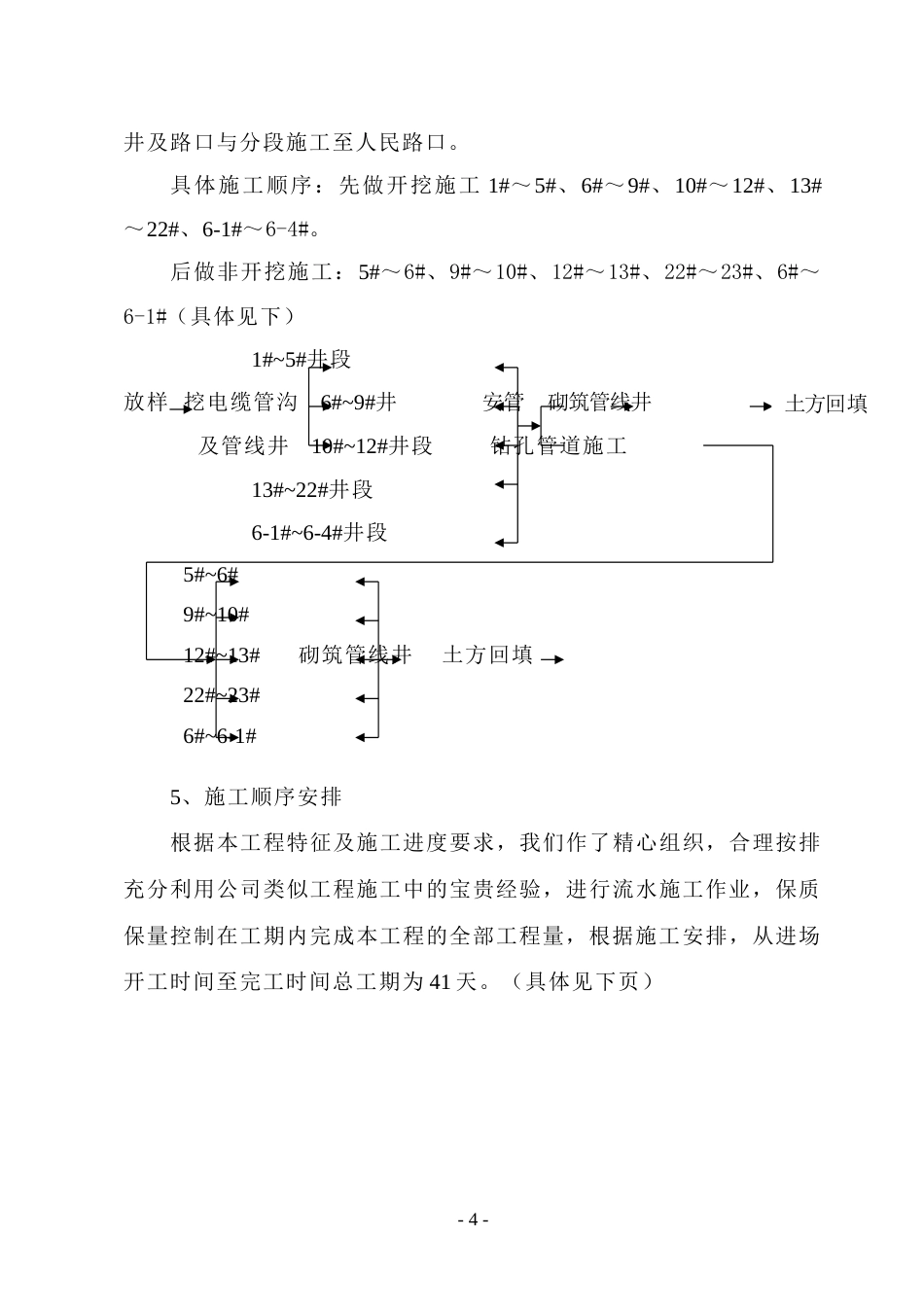 旧稿 电力电缆管线敷设工程组织设计-约9619字符.doc_第4页
