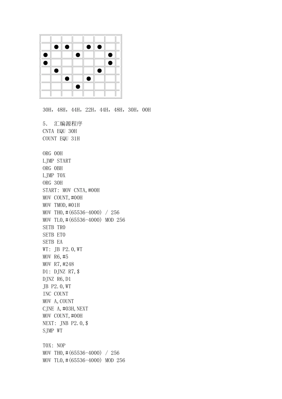 旧稿单片机 026、点阵式LED简单图形显示技术-约2500字符.doc_第3页