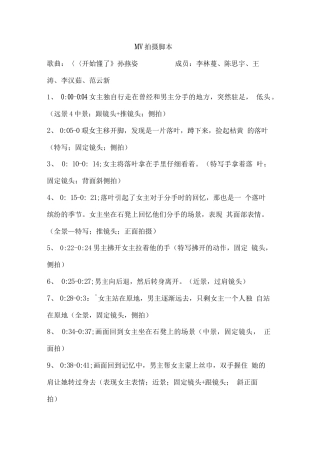 19-22年专题片脚本 MV拍摄计划1-约1395字符-约1395字符-约1395字符.docx