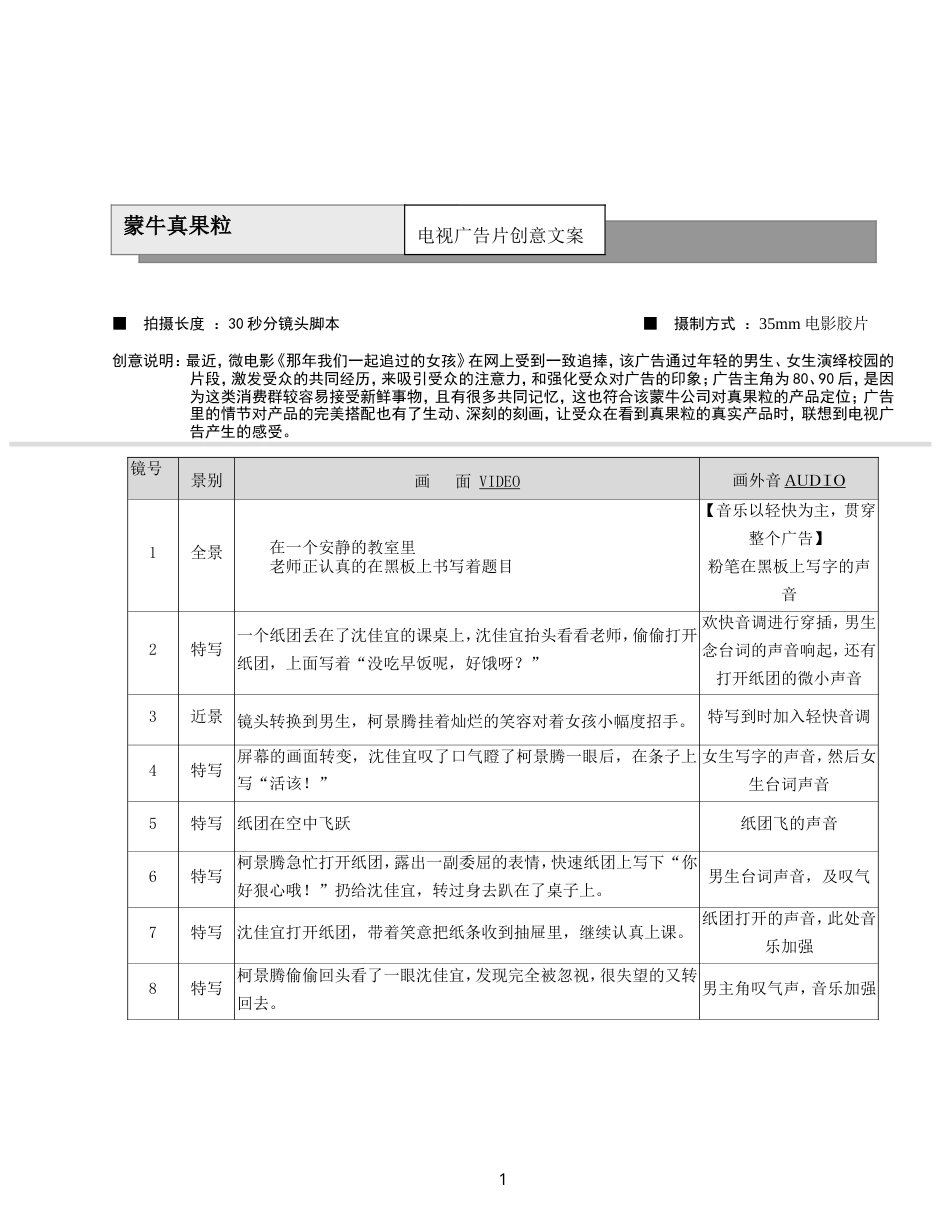 19-22年专题片脚本 xx果粒饮品TVC创意脚本-约1161字符.doc_第1页
