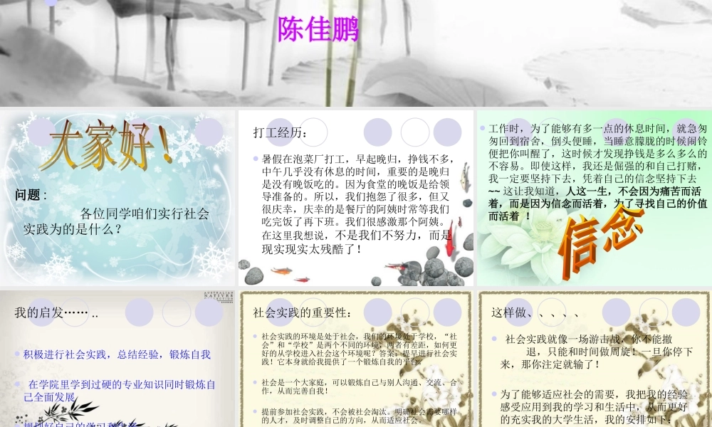 实习报告 旧稿 大学生社会实践报告交流会.ppt
