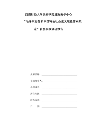 实习报告 旧稿 大学生社会实践调查报告(范文)-约2821字符.doc