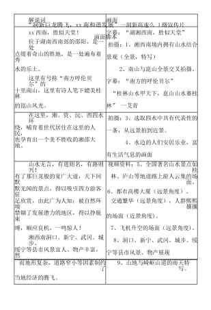 19-22年专题片脚本 洞新高速公路宣传片电视解说词及画面脚本-约3449字符.doc