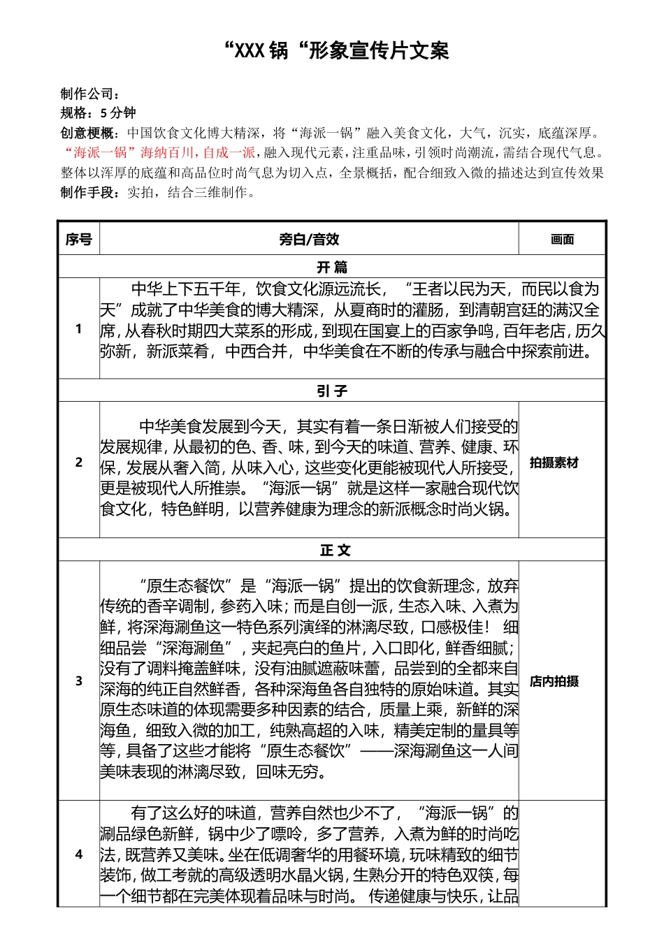 19-22年专题片脚本 海派一锅宣传片文案-约1186字符.doc_第1页