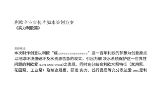 19-22年专题片脚本 机械泵制造企业宣传片脚本-约300字符.docx