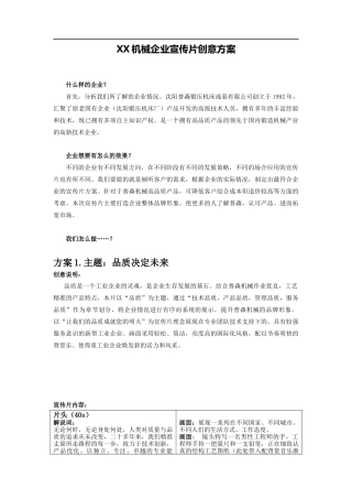 19-22年专题片脚本 机械设备企业宣传片方案1-约851字符.docx